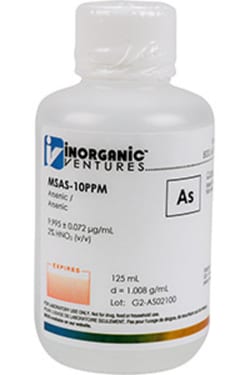 Inorganic Ventures&nbsp;10µg/mL ARSENIC 125mL