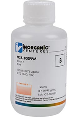 Inorganic Ventures 100µg/mL BORON 125mL