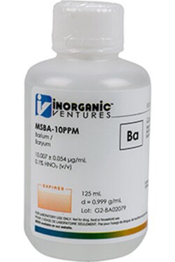 Inorganic Ventures 10µg/mL BARIUM 125mL, Quantity: Each of 1