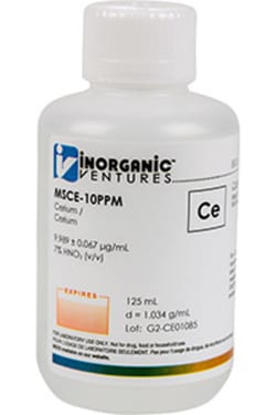 Inorganic Ventures 10µg/mL CERIUM 125mL