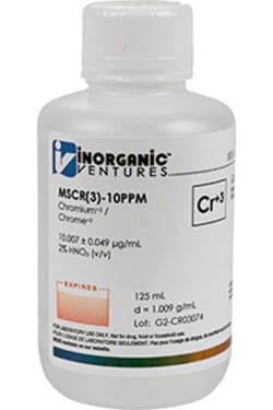 Inorganic Ventures&nbsp;10µg/mL CHROMIUM 3 125mL