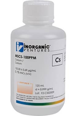 Inorganic Ventures 100µg/mL CESIUM 125mL