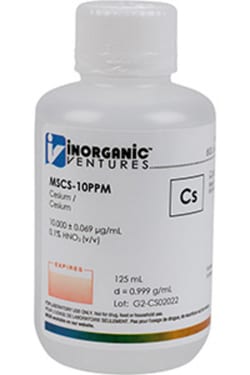 Inorganic Ventures&nbsp;10µg/mL CESIUM 125mL