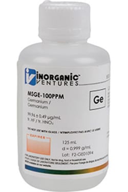 Inorganic Ventures 100µg/mL GERMANIUM 125mL