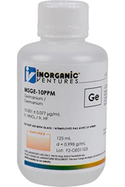 Inorganic Ventures 10µg/mL GERMANIUM 125mL