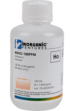 Inorganic Ventures 100µg/mL HOLMIUM 125mL