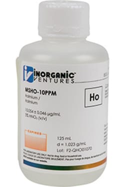Inorganic Ventures 10µg/mL HOLMIUM 125mL