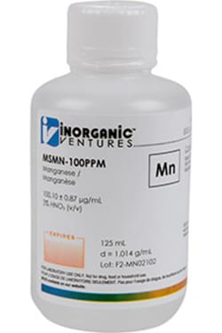 Inorganic Ventures 100µg/mL MANGANESE 125mL