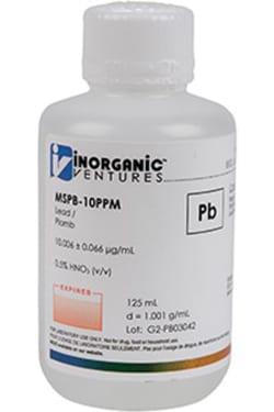 Inorganic Ventures 10µg/mL LEAD 125mL