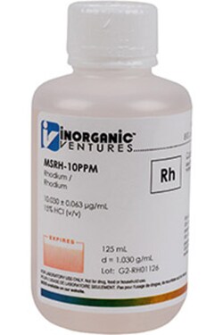 Inorganic Ventures 10µg/mL RHODIUM HCl 125mL