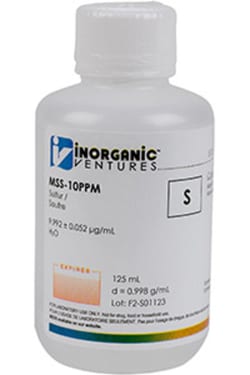 Inorganic Ventures 10µg/mL SULFUR 125mL