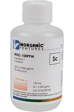 Inorganic Ventures&nbsp;100µg/mL SCANDIUM 125mL