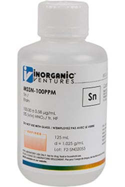 Inorganic Ventures 100ug mL TIN 125mL (Inorganic Ventures), Quantity: Each