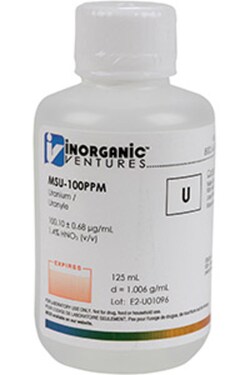 Inorganic Ventures 100µg/mL URANIUM 125mL