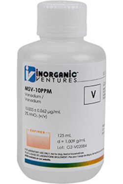 Inorganic Ventures 10µg/mL VANADIUM 125mL