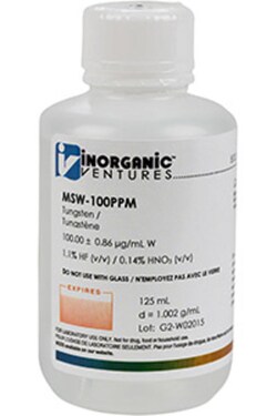 Inorganic Ventures 100µg/mL TUNGSTEN 125mL