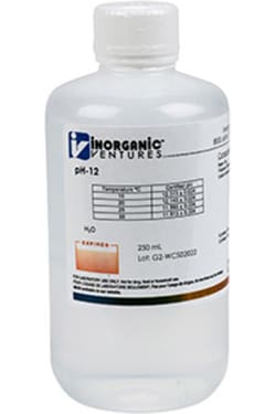 Inorganic Ventures pH 12 CALIBRATION STD 250mL, Quantity: Each of 1