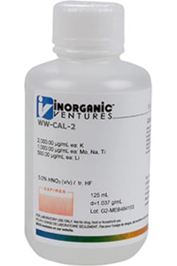 Inorganic Ventures 200.7WW CAL SOLUTION 2 125mL, Quantity: Each of 1