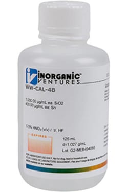 Inorganic Ventures 200.7WW CAL SOLUTION 4B 125mL, Quantity: Each of 1
