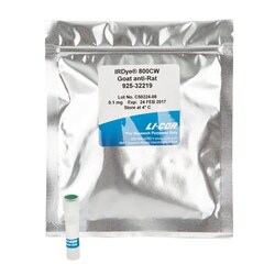LICOR IRDye 800CW Goat anti-Rat IgG Secondary Antibody (0.1 mg), Quantity: