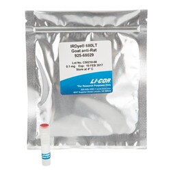 LICOR IRDye 680LT Goat anti-Rat IgG Secondary Antibody (0.1 mg), Quantity: