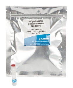 LICOR IRDye 680RD Goat anti-Rabbit IgG Secondary Antibody (0.1 mg), Quantity: