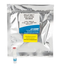 LICOR IRDye 680LT Goat anti-Rat IgG Secondary Antibody (0.5 mg), Quantity: