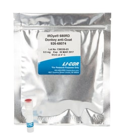 LICOR IRDye 680RD Donkey anti-Goat IgG Secondary Antibody (0.5 mg), Quantity: