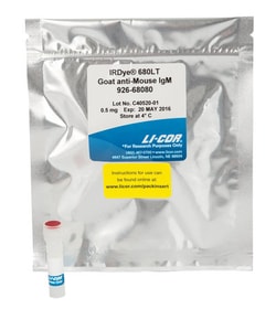 LICOR IRDye 680LT Goat anti-Mouse IgM ( chain specific) Secondary Antibody