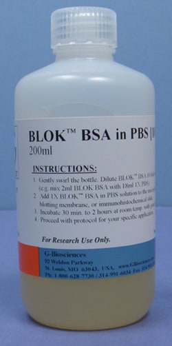 G-Biosciences BLOK BSA IN TBS [10X], 125ML, Quantity: Each of 1