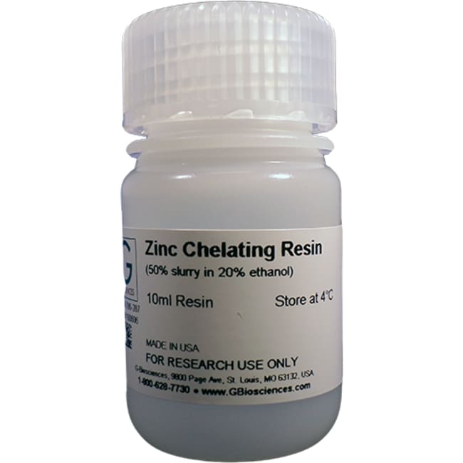 GBiosciences ZINC CHELATING RESIN, 10ML RESIN, Quantity Each of 1