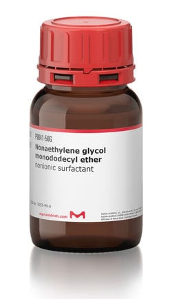 Sigma Aldrich Fine Chemicals Biosciences Nonaethylene glycol monododecyl ether | 3055-99-0 | MFCD00043375 | 50g