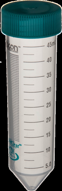 Labcon North America 50mL SuperClear Centrifuge Tubes with Plug Style Caps, 50 per Bag