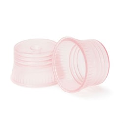 Market Lab Transparent Color Tube Caps, Red, 1000/pk