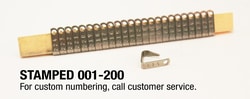 National Band And Tag Co Mouse Ear Tags Stamped, Numbered 1-200, Quantity: