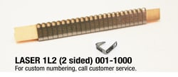 National Band And Tag Co Laser Etched 2 Sides Tags, Durable .018 in Monel, Up to 6 Digits Per Side, 1000 Pack