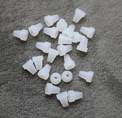 Trajan Scientific&nbsp;Idex Tefzel (ETFE) Flangeless Ferrule, Natural, 1/4-28 Flat-Bottom, for 1/16