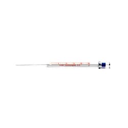 Trajan Scientific&nbsp;L-MARK Brand Syringe, 25uL, FN, Fixed Needle, Fitted Plunger, 26g, Pt. AS
