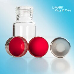 Trajan Scientific&nbsp;L-MARK Brand  Cap Screw 18mm Headspace PTFE/Silicone 1.9mm, 100 Pack