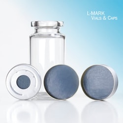 Leap PAL Parts L-MARK Brand  Cap Crimp 20 mm Headspace PTFE/Gray Butyl Press Release, 100 Pack