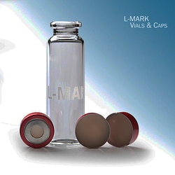 Leap PAL Parts L-MARK Brand  Red Headspace Bi-Metal Magnetic Cap Crimp 20mm PTFE/Silicone 3.0mm, 100 Pack