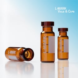 Leap PAL Parts L-MARK Brand, Vial, Crimp, Amber, With Marking Panel, 2mL,