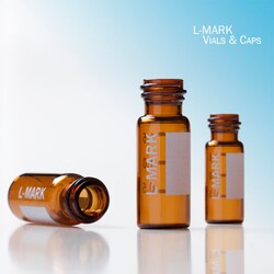 Leap PAL Parts L-MARK Brand  Vial Screw 10-425 2mL Amber With MP, 12x32mm, 100 Pack