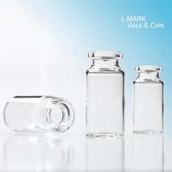 Leap PAL Parts L-MARK Brand Vial, Crimp, 10-mL, Headspace, Clear, flat