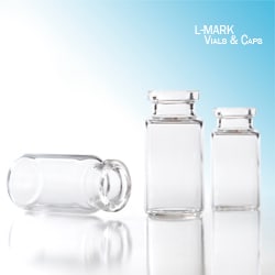 Leap PAL Parts L-MARK Brand  Vial, 10.0 mL, Clear, Headspace, 20mm Crimp, 22.6x46, Case of 1000