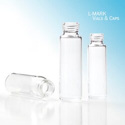 Trajan Scientific&nbsp;L-MARK Brand  Vial, 20.0 mL, Clear, Headspace, 18mm Screw Thread, 100 Pack