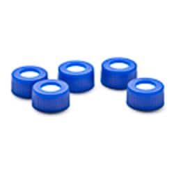 Trajan Scientific&nbsp;Cap Blue Screw 9mm Septa PTFE/Silicone, 100 Pack