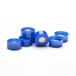 Trajan Scientific&nbsp;Cap Blue Snap 11mm Septa PTFE/Silicone, 100 Pack