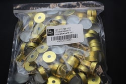 Leap PAL Parts Headspace Magnetic Crimp Cap 20mm, 5mm hole, PTFE/Clear Silicone, 3mm, 100 Pack