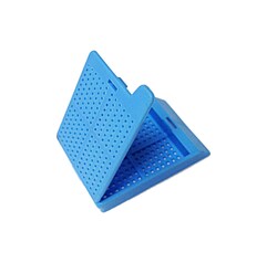 IMEB, Inc Tek-Select Type 8 Biopsy Cassettes with Hinged Lid, Blue, 1000 per Case, Frosted Easy to Write On, Lids Attached